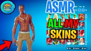 ASMR Gaming 😴 Fortnite Locker Tour 2026 ALL My Skins Gum Chewing 🎮🎧 Controller Sounds + Whispering 💤