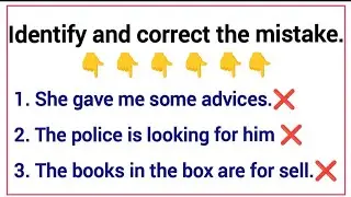 Identify and Correct the Mistake✍️ English Grammar Test that will help you speak correct English.