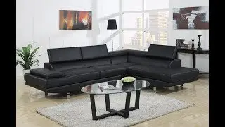 Black Modern Sectional Sofa