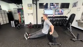 Triceps Dips on Bench - Straight Leg