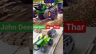 John Deere 5050 D vs Thar 4x4 💥 Epic Power Stunt | Tractor 2025 🔥 #TochanKing