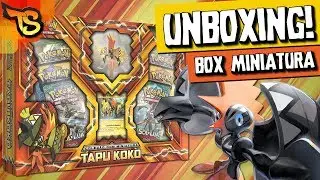 Box Pok&eacute;mon Tapu Koko com Miniatura! - UNBOXING