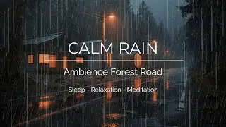 🌧️ Calming Rain Sounds for Sleep (NO THUNDER, NO ADS) - Forest Rain with Soft Wind for Relaxation