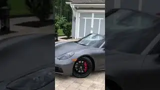 Porsche 718 GTS Boxster Satin Matte Wrap Rinseless Waterless Car Wash