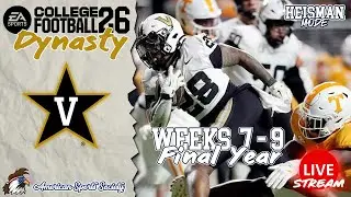 🏈Vanderbilt FINAL Year - Week 7 | 12 Alabama + KY + Texas Tech |🏈Vandy Dynasty LIVE STREAM🔴
