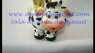Como fazer vaquinha paliteiro em massa de biscuit