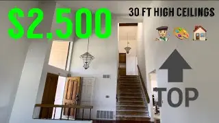Как покрасить потолки высотой 30 футов: без лесов | Покраска высоких стен внутри помещений с помо...