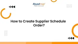How to create Supplier schedule  order?