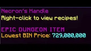 Buying A NECRON'S HANDLE In Hypixel Skyblock!