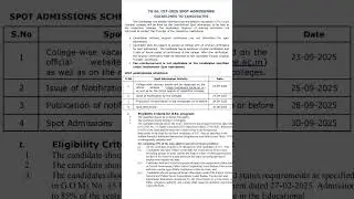 TG EDCET Spot Admission Dates are OUT#edcet#tsedcet