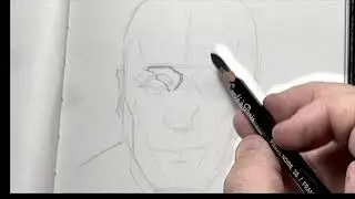 Portrait in conte crayon