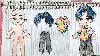 [🎀PAPER DOLL🎀] HOW TO MAKE PAPER DOLL    KPOP HUNTERS #rismamahdalena #paperdoll