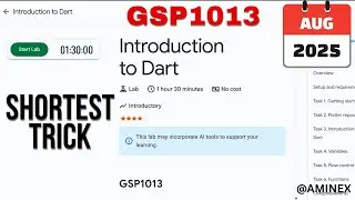 [NEW 2025] Introduction to Dart || #GSP1013 || #qwiklabs #arcade