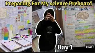 Preparing for my science Preboard as a CBSE 10th Grader 🫶🏻|| Productive Study Vlog 🤌🏻