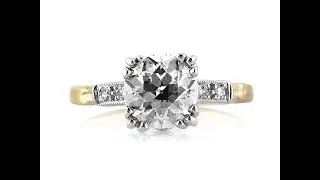 Mark Broumand - 2.15ct Old European Round Cut Diamond Engagement Ring