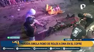 S&aacute;tira pol&iacute;tica en corso de Ca&ntilde;ete: parodia simula robo de 'rolex' a Dina Boluarte en 'el cofre'