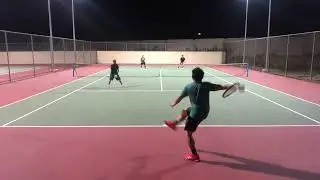 Recorded Tennis Doubles Match with Friends | Andorra Compound Riyadh KSA 