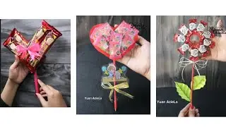 3 Creative ways to make candy gift || sweet DIY gift ideas using candies : a step-by-step tutorial