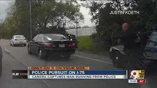Caught on camera: Police pursuit on I-75