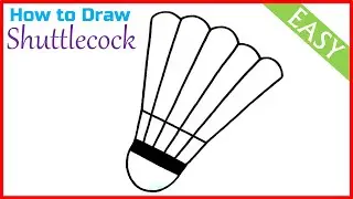 How to Draw Badminton Flower Step by Step | Easy Shuttlecock Drawing Ideas