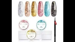 Modelones glitter gels reviuw and swatch.