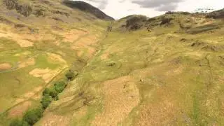 Cumbria Hard Knott Pass & Fort Aerial video