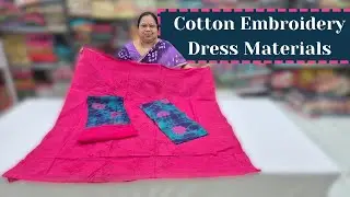 Cotton Embroidery Dress Materials | Mul Cotton Dress Materials || Wholesale Shop || GSR HANDLOOMS