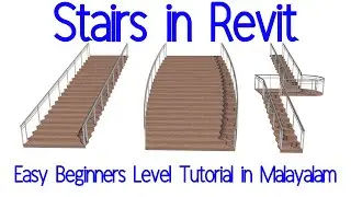Stairs in Revit - Beginners Level Revit Malayalam Tutorial (Part-1)