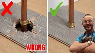 Pro Trick: Cut Laminate Flooring Around Radiator Pipes Like a Pro!