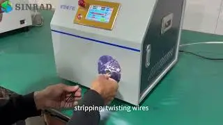 Sinrad loose ferrule terminal stripping and crimping machine