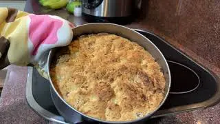 CRUMBLE DE PLÁTANO Y MANZANA
