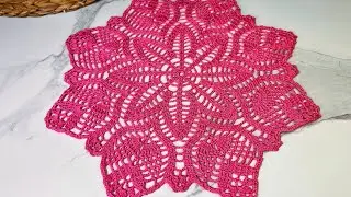 &laquo;РОСКОШНАЯ&raquo; салфетка КРЮЧКОМ. ЧАСТЬ 2(12-16ряд). Crochet table napkin.CROCHET FOR BEGINNERS #crochet