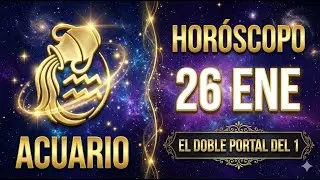 ACUARIO 26 Enero 2026: &iexcl;Doble Portal del 1 en tu Signo! El Renacimiento que cambiar&aacute; tu Destino ♒👑✨