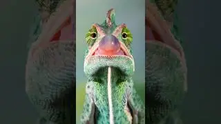Be AMAZED by Chameleon's Tongue! 🦎👅🎯 #animalfacts #chameleon #wildlife