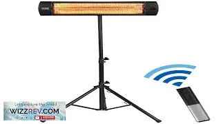 VEVOR Infrared Heater 1500W Remote Control Electric Space Heater LED Screen Patio