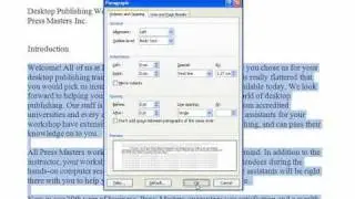 BTX4C1: Advanced Word 2007 - Margins and Indenting