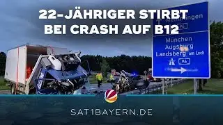 Frontalcrash mit H&auml;hnchen-Laster: 22-J&auml;hriger stirbt bei Unfall bei Buchloe