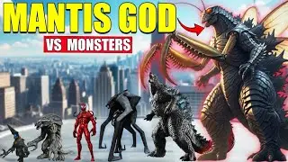 Mantis Godzilla vs Giant Monsters | 3D Monster Size Comparison 2026