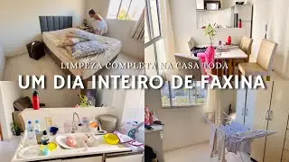 FAXINA COMPLETA NA CASA TODA | TUDO LIMPINHO E ORGANIZADO PARA COMEÇAR A SEMANA | +4 DIAS SEM LIMPAR