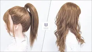ポニーテールからつくる巻き髪アレンジの巻き方