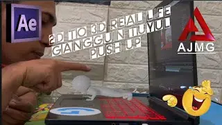 2D to 3D animation on real life( Gangguin tuyul push up ) #aftereffects #ajmg #motiongraphics