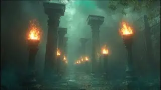 🔥 Eternal City Calm | Rain & Warm Firelight Ambience ⛈️