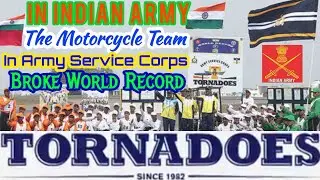 Motorcycle dangerous Stunt by TORNADOES Team in ASC,Broke World record many times #IndianArmy #stunt