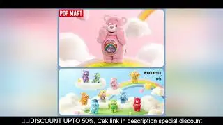 POP MART Care Bears Colorful Hugs Series Figures Blind Box Mystery Box Kawaii Ornaments Figurines Ho