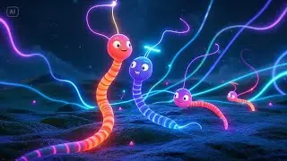 Tiny Glow Worms Light the Skies! | Sparkly Nighttime Song for Kids | Nursery Rhymes & Songs