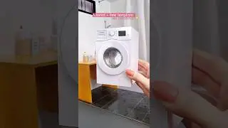 My dolls needed a WASHING MACHINE, so I made one! (and you can, too) 💡 #barbiediy #dollhouse