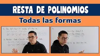 Resta de polinomios | EXPLICACIÓN A DETALLE, DESDE CERO.
