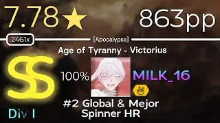 osu!catch MX (Div I) | MILK_16 | 7.78⭐Victorius - Age of Tyranny [Apocalypse] +HR SS 863pp