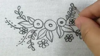 hand embroidery, neckline modern fancy design embroidery for dress, kurti, blouse