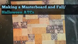 Making a Collage Masterboard for Fall and Halloween Artist Trading Cards (ATCs)